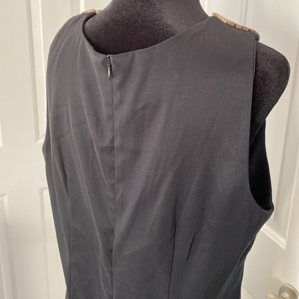 AB Studio little black cocktail dress with beaded collar. - Picture 6 of 13